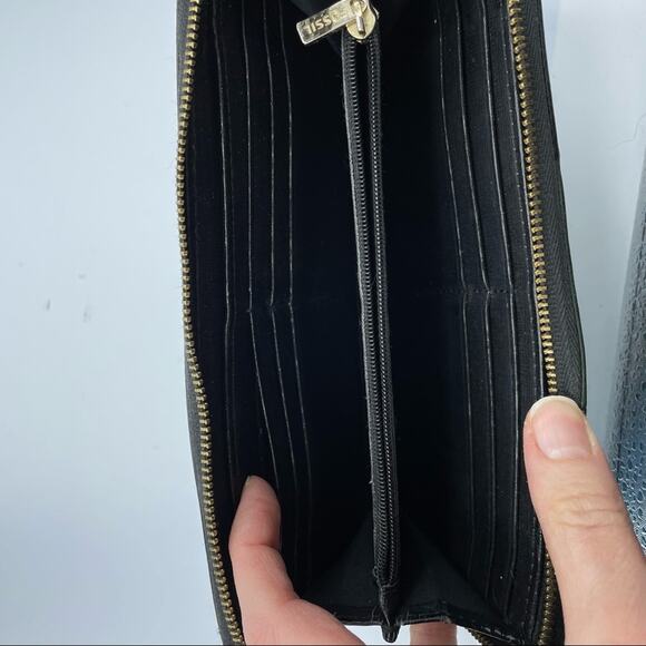 Fossil Green & Blue Patchwork Leather Full Zip Wallet - Picture 3 of 8